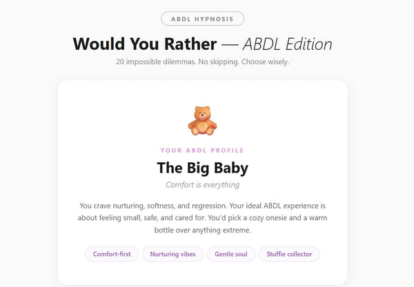 Would you rather - ABDL Edition