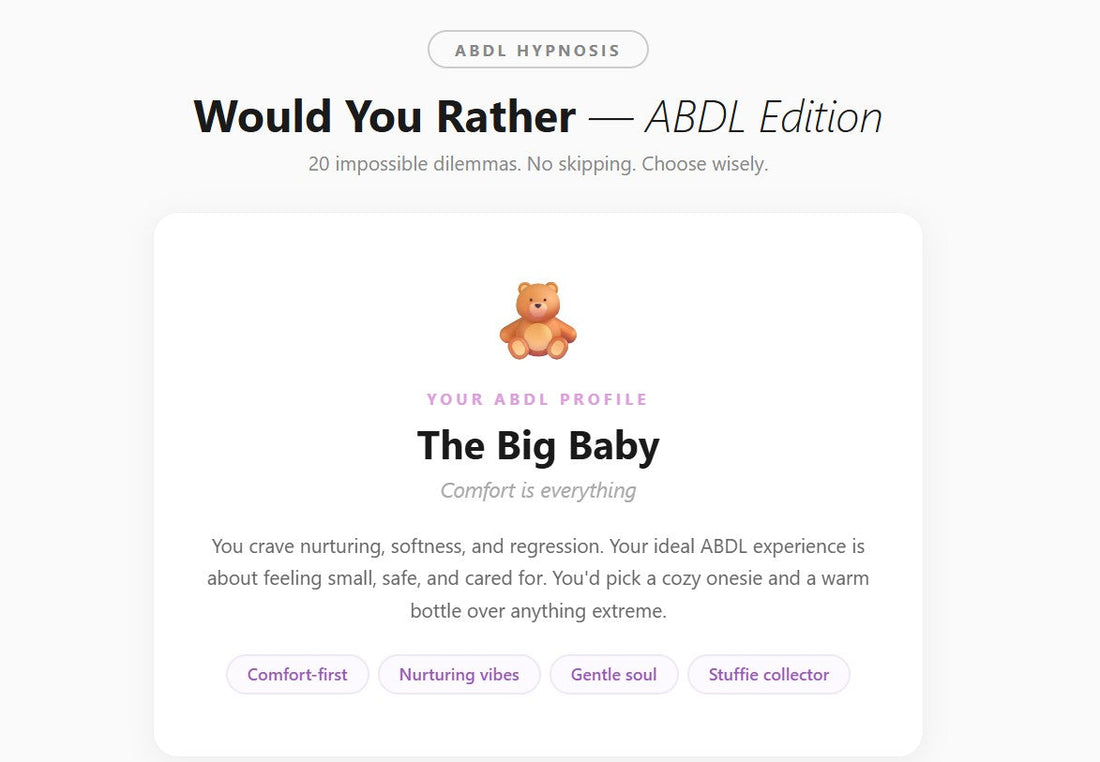 Would you rather - ABDL Edition