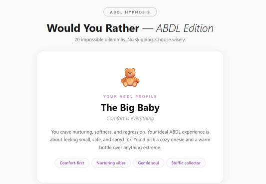 Would you rather - ABDL Edition